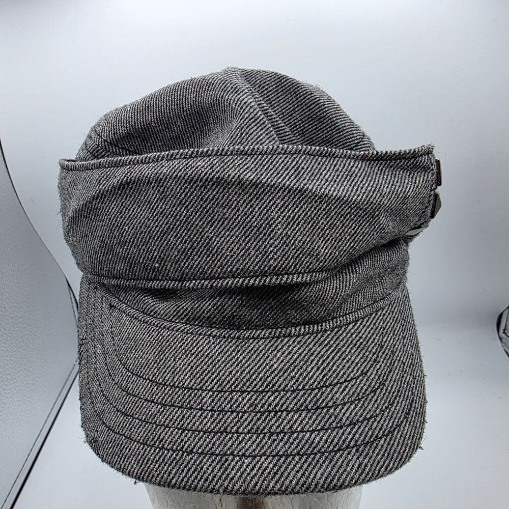 ONeill Kids Adjustable Gray News Boy Hat Cap With Metal Accents Casual Outdoors